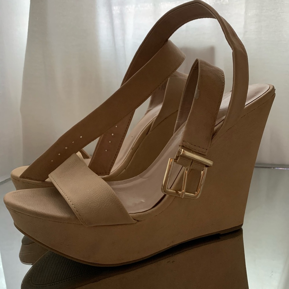Nude wedges (size 8.5)